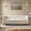 Dusk Chesterfield 3 Seater Sofa - Cream Linen RRP £999