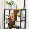 Bookshelf, Storage Shelf, Large Bookcase With Doors, 4 Shelves, Stable Steel Str