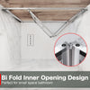 Bi Fold Shower Enclosure Door With Magnetic Stripes Wet Room Glass Cubicle