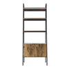 2 Door 4 Tier Shelves Tall Bookcase Ladder Shelf Bookshelf Storage Display Unit