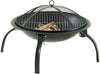 23" Round Fire Pit Folding Lag Patio Garden Outdoor Camping Heater Log Burner