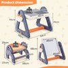 2-in-1 Kids Art Table & Easel Convertible Multi-activity Table & Chair Building