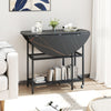 Modern Dining Table 100 cm Round Kitchen Table-Black