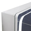 Bathroom Storage LED Mirror Cabinet Dual Mirror W/ Demister Shaver Socket Clock