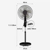 16 INCH ELECTRIC PEDESTAL FAN FLOOR STANDING OSCILLATING 4 SPEED COOLING UK