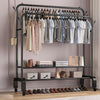 Heavy Duty Metal Double Rail Clothes Garment Hanging Rack Shelf Display Stand UK