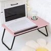 Folding Laptop Bed Tray Table Portable Lap Desk Notebook Breakfast w/ Cup Slot