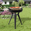 2 IN 1 Garden Charcoal BBQ Grill Fire Pit W/ Swivel Grill Handle & Cutting Board