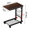 Mobile Sofa Side End Tables Coffee Tray Bed Living Couch Console Stand Desk Unit