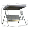 3 Seater Garden Swing Chair Patio Hammock Outdoor Bench Seat Canopy Steel Frame