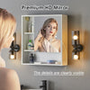 White Mirrored Wall Mounted Bathroom Cabinet Storage Cupboard Adjustable Shelf