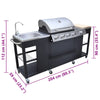 BBQ BARBECUE KITCHEN STAINLESS STEEL 4 BURNERS SIDE HOT B9F6