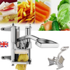 Potato Fry Cutter Manual Wall-mounted French Fries Slicer w/Blades Kitchen