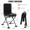 360° Swivel Silent Hunting Chair Folding Camo Blind Hunter Chair Fishing Camping