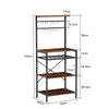 Microwave Stand Retro Kitchen Baker’s Rack Industrial Utility Storage Rack