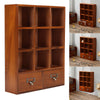 Retro Desktop Organizer Wall Storage Cabinet Cupboard Wooden Shelf Storage Box