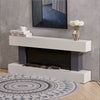 Wall Mounted Electric Fireplace LED Fire Heater Timer MDF Surround Suite +Remote