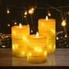 3 OR 5PCS LED Flameless Candles Remote Flickering Pillar Timer Battery Operated