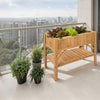 Raised Plant Bed Shelf Garden Wooden Box Flowers Herbs Vegetables Outdoor Patio