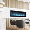 Electric 40" Insert Wall Mounted LED Fireplace Wall Inset Into Fire Freestand UK