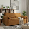 3 Seater Sofa Bed Yellow Livingroom Pull Out Convertible Sleeper with 2 Cushions