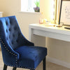 Tufted Studded Velvet Dining Accent Chair Victoria Door Knocker | SINGLE WINDSOR