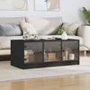 Coffee Table with Glass Doors, Side Table for Living Room Home Office J9O3