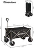 Folding Trolley 160L, Camping Garden Beach Trolley with Table Top 120kg weight