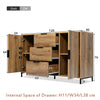 Wooden Sideboard with 2 Doors and 3 Drawers Buffet Storage Cabinet Cupboard