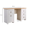 Computer Desk Study Table Home Office Workstation Pedestal White Furniture Unit