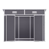 8 x 4ft Plastic Garden Storage Shed Outdoor Storage House Tool Sheds Double Door