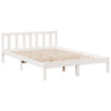 Long Bed Frame without White 160x210 Solid Wood Pine W9F0