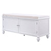 Large White Shoe Rack 2 Door Shoes Storage Cabinet Bench Hallway Ottoman