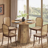 Round Dining Table for 2-4 Person, 31.5 Inch Farmhouse Small Kitchen Table