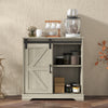 Sliding Barn Door Buffet Sideboard Storage Cabinet Home Bar Living Room Cabinet