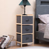 Slim 3 Drawers Storage Unit Organizer for Living Room Snack Storage Shelf Tall