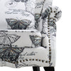 Butterfly Wing Back Upholstered Velvet Armchair Accent Chair Lounge Sofa Seat