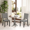 Armless Kitchen Chairs Upholstered Dining Chairs Set of 2-Gray