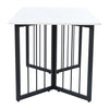 Dining Table 140 x 80 cm Rectangle Marble Effects Kitchen Table with Metal legs