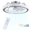 Crystal LED Ceiling Fan Lights Living Room Chandelier Lamp with Remote Lhpjwsdjm