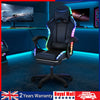 Gaming Office Chair With Racing 12 RGB LED Computer Work Seat Leather Chair Quym