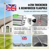 20FT Detachable Flagpole Kit Heavy Duty Aluminum Flag Pole British Silver