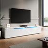 180cm High Gloss White Floating TV Stand Unit Cabinet Wall Mounted Storage Door