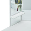 White Corner Dressing Table Makeup Desk Vanity Table 5 Drawers with Stool Mirror