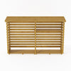 Double Bay Outdoor Garden Wooden Log Store Firewiid Storage Shed Slatted Rack