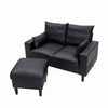 Panana 2 Seats Loveseat Couch Sofa Ottoman Upholstered Furniture for Small Space