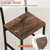Kitchen Set of 2 Dining Chairs Armless Dinner Chairs w/Slanted Back-Coffee