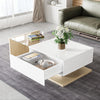 Coffee Table with LED, High-Gloss Tea Table With Drawer Living Room Furniture