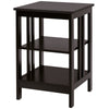 3-Tier Nightstand Wooden End Table Sofa Bed Side Table Storage Display Stand