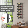 6 Bottles Wall Mounted Wine Rack Hanging Wine Display Metal Wine Bottle Holder